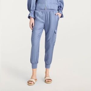 Cinq a’ Sept Giles Cupro Crop Cargo Joggers new with tags attached